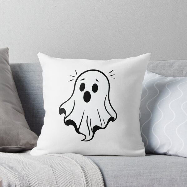 Item preview, Cute Surprised Ghost — Halloween Sheet Ghost Line Art Sticker designed and sold by LYAN-STORE.