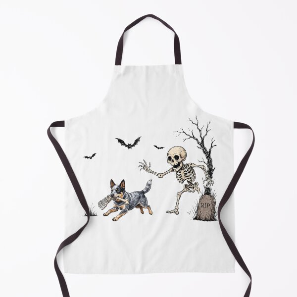 Item preview, Skeleton Chasing Dog Australian Cattle Dog Halloween designed and sold by Gargamal.