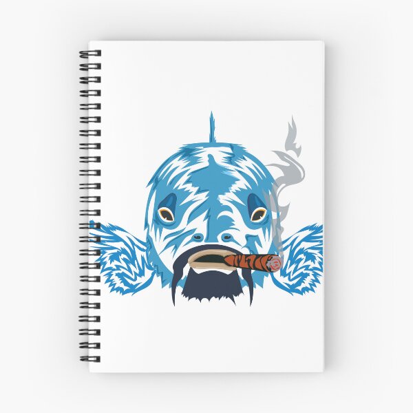 Item preview, Blue Fish Cigar Badass Vector Cool Attitude Funny Animal Street Art designed and sold by CLC54.