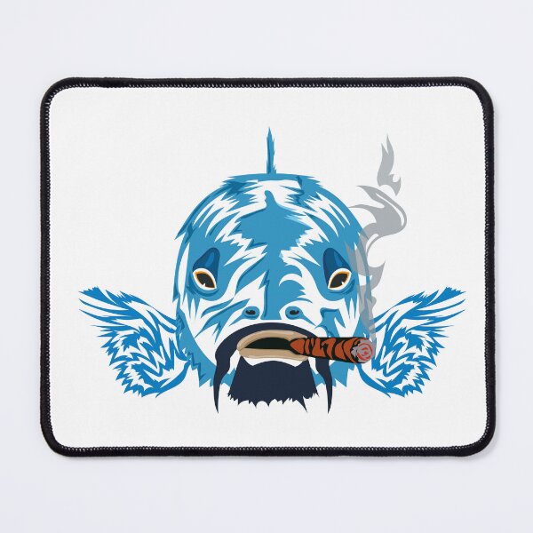 Item preview, Blue Fish Cigar Badass Vector Cool Attitude Funny Animal Street Art designed and sold by CLC54.
