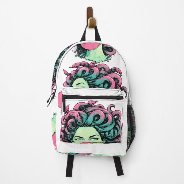 Item preview, Medusa Bubblegum Girl – Retro Snake Woman Pop Art designed and sold by Morescitaf.