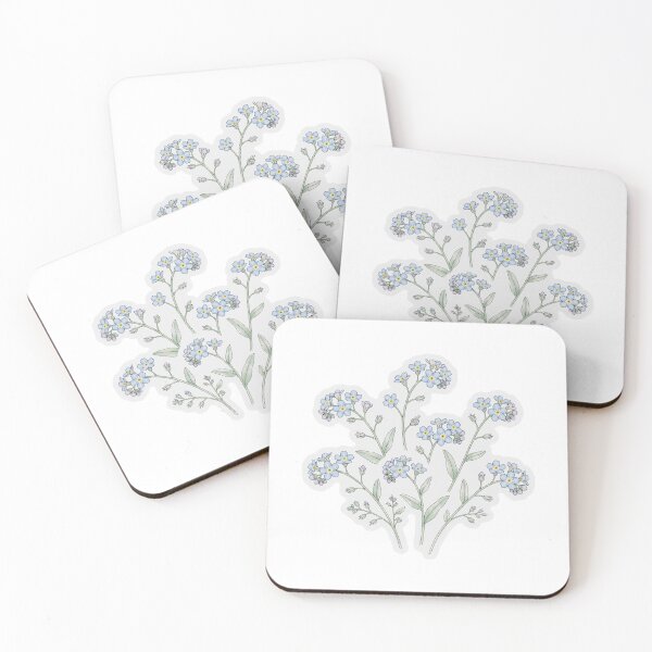 Item preview, Forget Me Not Sticker | Blue Floral Die Cut Sticker | Fine Line Botanical Decal | Minimalist Tiny Flower Sticker designed and sold by FineLineBotanical .