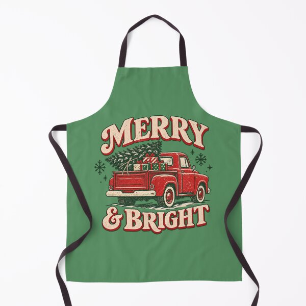 Item preview, Merry & Bright Vintage Red Truck Christmas designed and sold by InkWeaveShop.