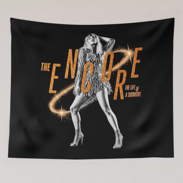 Item preview, Shot 3 TLOAS Taylor Showgirl Encore Edition Sticker – Gold Glitter Encore Era Design designed and sold by taylorvinyls.