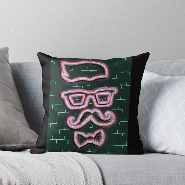 Item preview, Neon Wireframe Hipster Gentleman Surreal Portrait designed and sold by xDannyShermanx.