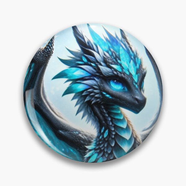 Item preview, Ice Dragon in Crystal Winter Wonderland – Magical Frozen Fantasy Artwork designed and sold by DrakariArt.