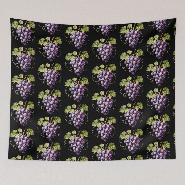 Item preview, Purple Grapes Fruit Illustration – Cute Vintage Botanical Food Design designed and sold by tetibright.