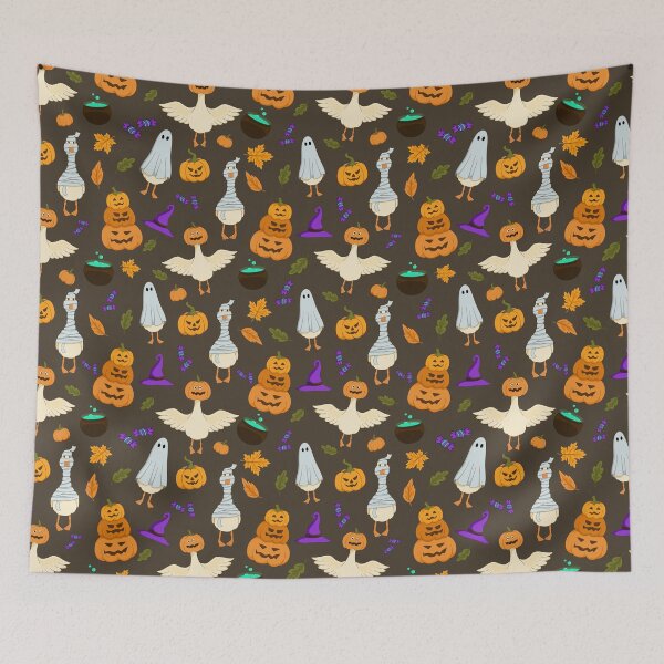 Item preview, Cute Halloween Goose Pattern with Ghosts, Pumpkins and Mummies designed and sold by DiceWay.