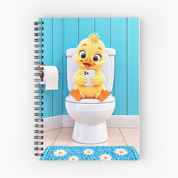 Item preview, Funny Duck on Toilet With Phone  designed and sold by dreamybyana.