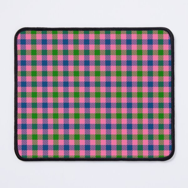 Item preview, Blue And Green On Pink Gingham Check designed and sold by PatternTitan.