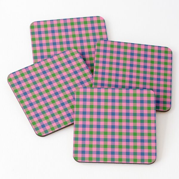 Item preview, Blue And Green On Pink Gingham Check   designed and sold by PatternTitan.
