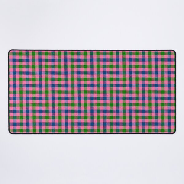 Item preview, Blue And Green On Pink Gingham Check designed and sold by PatternTitan.