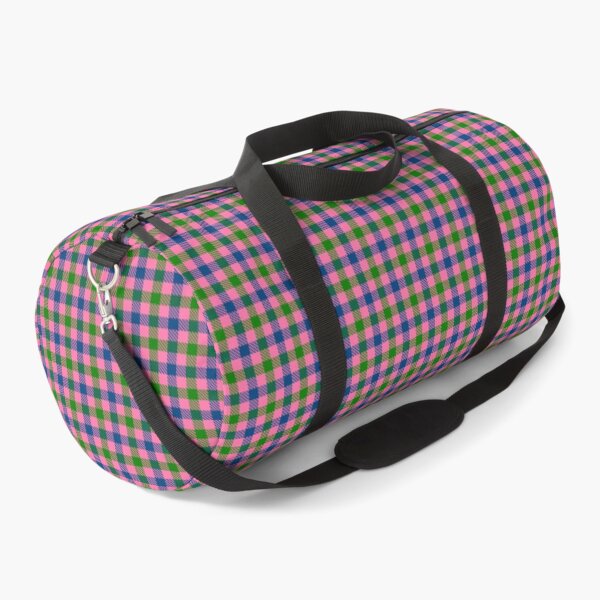 Item preview, Blue And Green On Pink Gingham Check   designed and sold by PatternTitan.