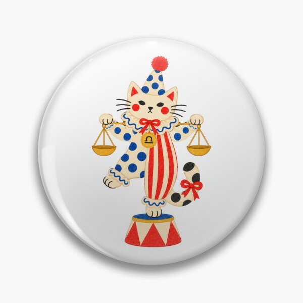 Item preview, Balanced Libra Clown Cat. Cute Zodiac Scales Kitty. Clowncore. designed and sold by CoCoArt-Ua.