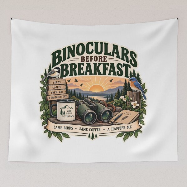 Item preview, Binoculars Before Breakfast designed and sold by MysticCanvasAi.