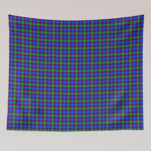 Item preview, Blue And Green On Purple Gingham Check   designed and sold by PatternTitan.