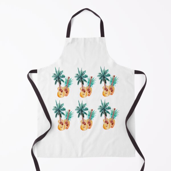 Item preview, Guitar, Palm Tree, Pineapple, Tropical Watercolor Pattern, Summer Music, Beach, Vacation designed and sold by CLC54.