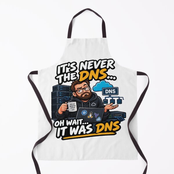 Item preview, It's Never The DNS Oh Wait It Was DNS Funny Sysadmin designed and sold by CrazySzoopWorld.