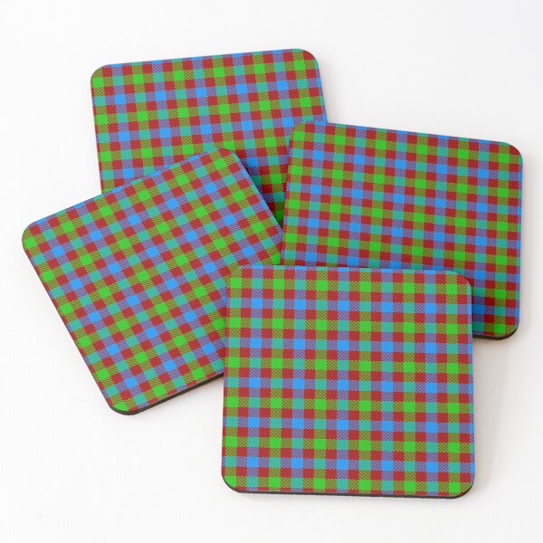 Item preview, Blue And Green On Red Gingham Check   designed and sold by PatternTitan.