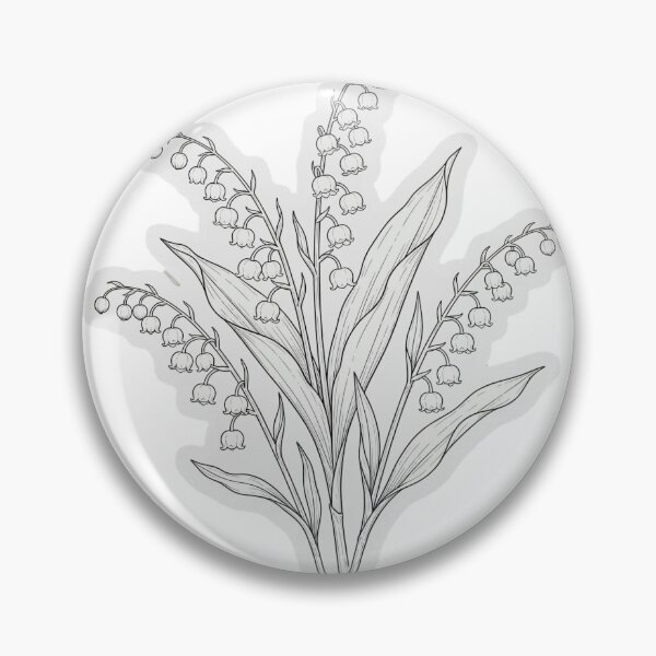 Item preview, Lily Of The Valley Sticker | May Birth Flower Decal | Fine Line Botanical Sticker | Minimalist White Bell Flower designed and sold by FineLineBotanical .