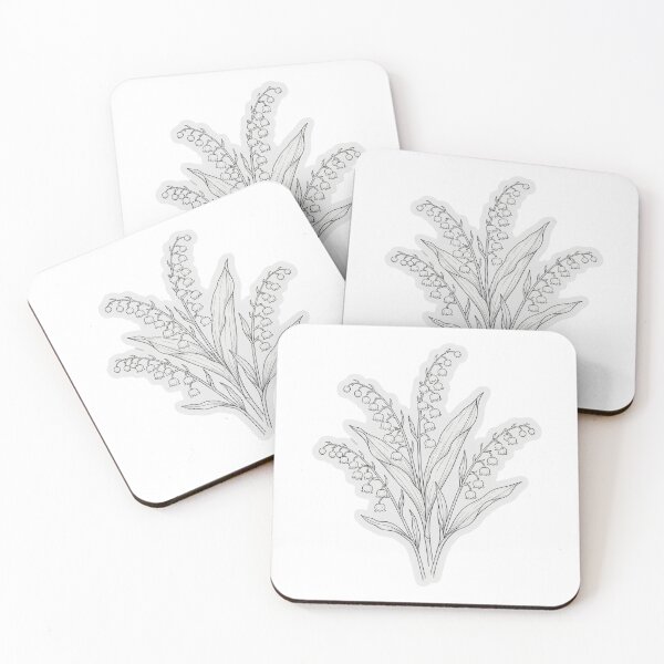 Item preview, Lily Of The Valley Sticker | May Birth Flower Decal | Fine Line Botanical Sticker | Minimalist White Bell Flower designed and sold by FineLineBotanical .