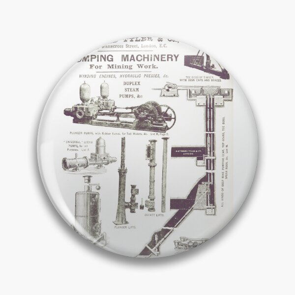 Item preview, Victorian Industrial Pumping Machinery Patent Art designed and sold by Antique Science Press.