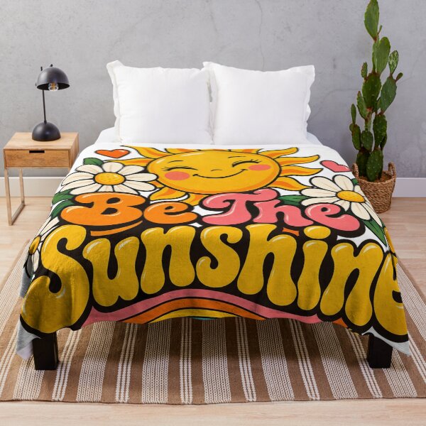 Item preview, Be The Sunshine Retro Groovy Sun Flower Power Design designed and sold by CreativeNest Prints.