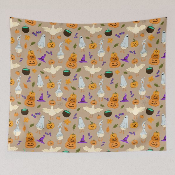 Item preview, Cute Halloween Goose Pattern with Ghosts, Pumpkins and Mummies designed and sold by DiceWay.