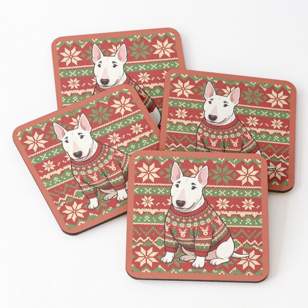 Item preview, Bull Terrier in Ugly Christmas Sweater Funny Holiday Dog designed and sold by LunaAdventurer.