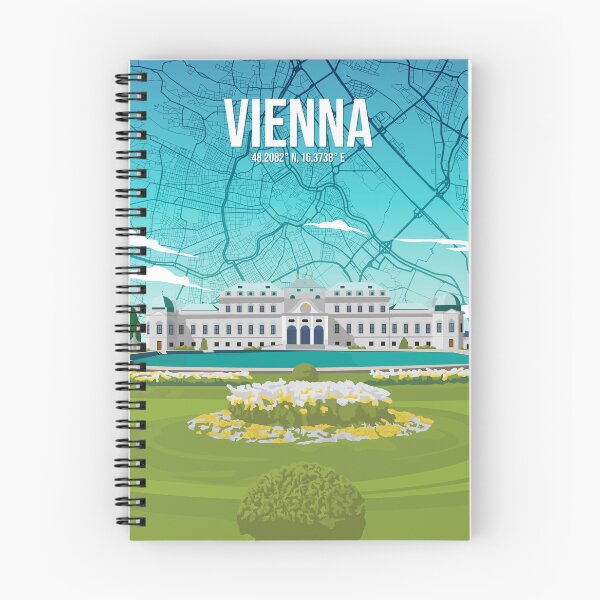 Item preview, Vienna Belvedere Palace Gardens and City Map Travel Art designed and sold by Stadify.