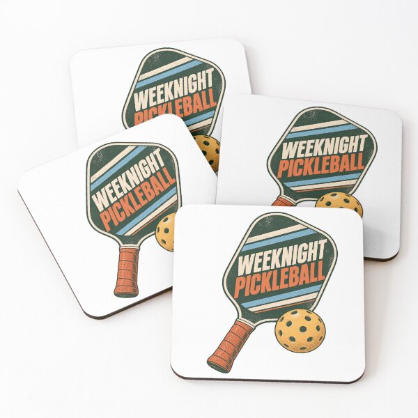 Item preview, Weeknight Pickleball Retro Paddle Social Design designed and sold by Crafted.ink.
