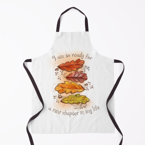Item preview, I Am So Ready For a New Chapter In My Life Autumn Leaves Watercolor Quote designed and sold by CLC54.