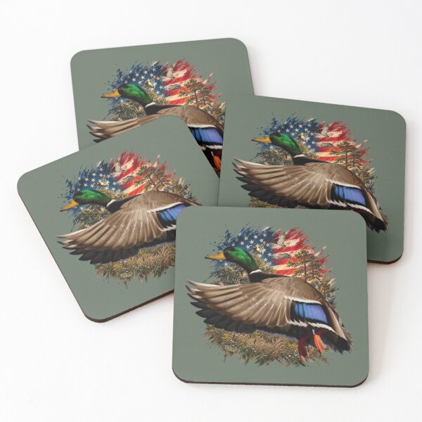 Item preview, Americana Flying Mallard Duck Patriotic American Flag Wall Art designed and sold by LifeCrush.