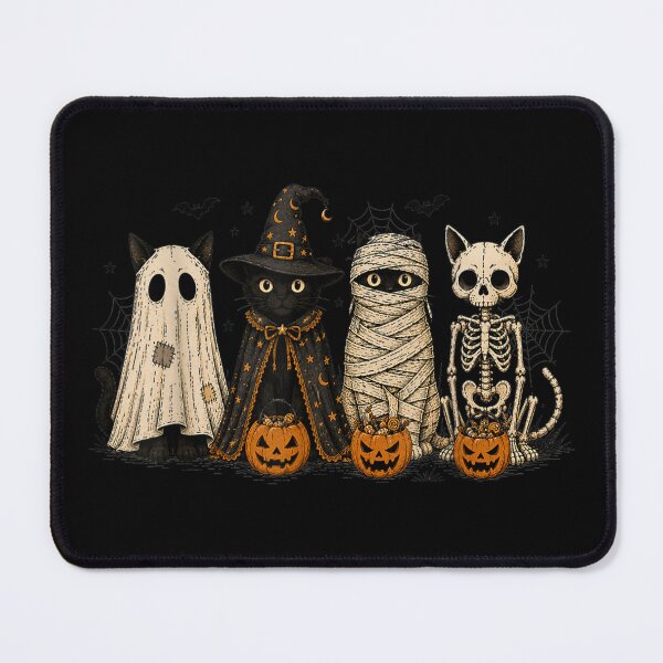 Item preview, Halloween Cat Ghost Witch Skeleton Spooky Costume Crew designed and sold by HenikaPonko.