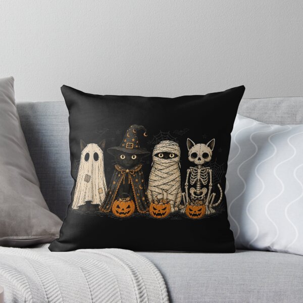 Item preview, Halloween Cat Ghost Witch Skeleton Spooky Costume Crew designed and sold by HenikaPonko.