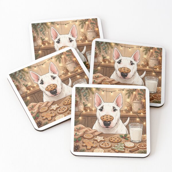 Item preview, Bull Terrier Balancing Cookie on Nose Christmas Cookies designed and sold by LunaAdventurer.