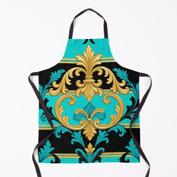 Item preview, Matte Turquoise, Stripes & Gold Baroque designed and sold by DesignsByPrnces.