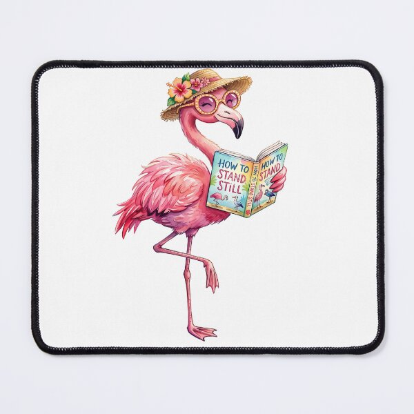 Item preview, Funny Reading Flamingo - How to stand still designed and sold by VortexOfFlorida.