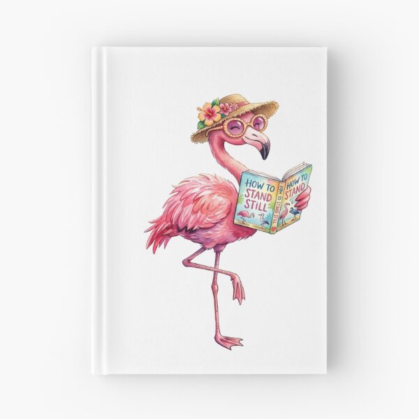 Item preview, Funny Reading Flamingo - How to stand still designed and sold by VortexOfFlorida.