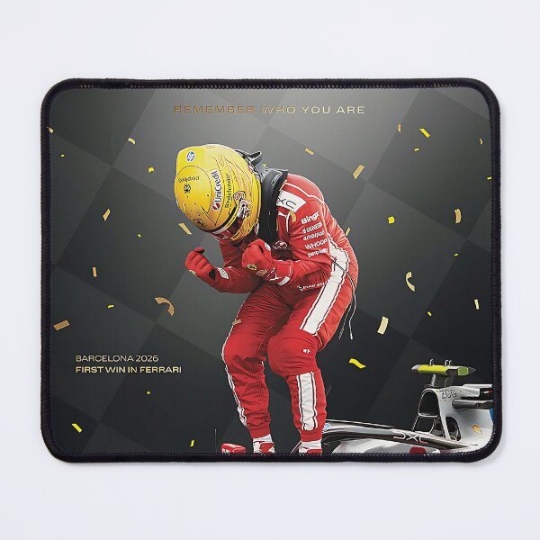 Item preview, Scuderia Ferrari HP | Lewis Hamilton | Barcelona 2026 Victory | Official Poster designed and sold by Foryoubroshirt.