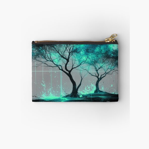 Item preview, Glowing Turquoise Tree of Life — Full Moon Cyberpunk Fantasy designed and sold by LYAN-STORE.