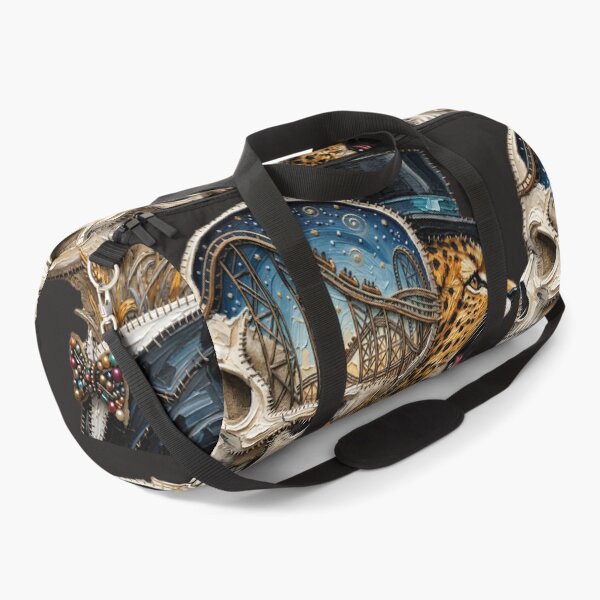 Item preview, Surreal Cheetah Skull Hybrid Top Hat Rollercoaster Impasto Art designed and sold by LujziWorld.