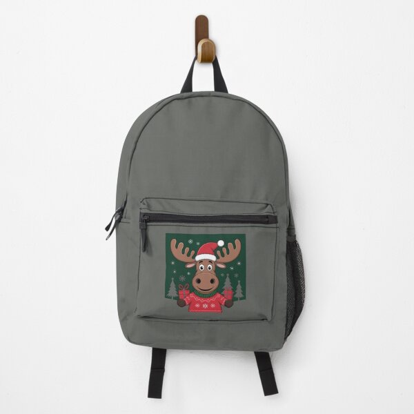 Item preview, Cute Christmas Moose in Santa Hat – Festive Holiday Sweater Design designed and sold by Zoolita   Store.