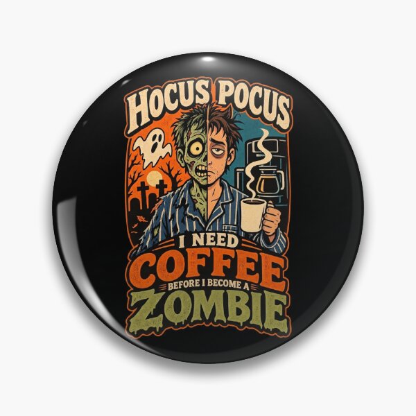 Item preview, Retro Zombie Coffee Lover Funny Halloween Graphic Design designed and sold by LOL-N-LIFESTYLE.