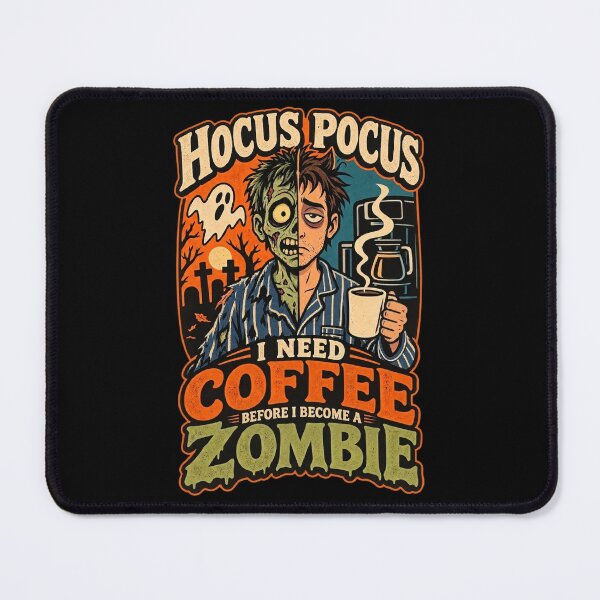 Item preview, Retro Zombie Coffee Lover Funny Halloween Graphic Design designed and sold by LOL-N-LIFESTYLE.