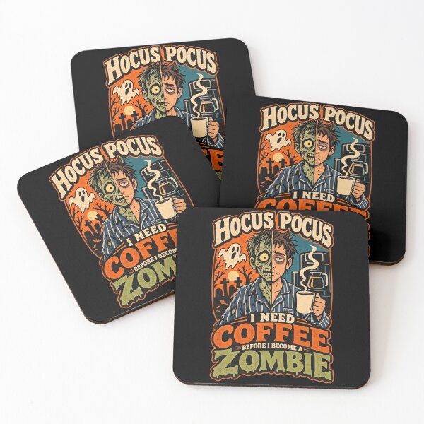 Item preview, Retro Zombie Coffee Lover Funny Halloween Graphic Design designed and sold by LOL-N-LIFESTYLE.