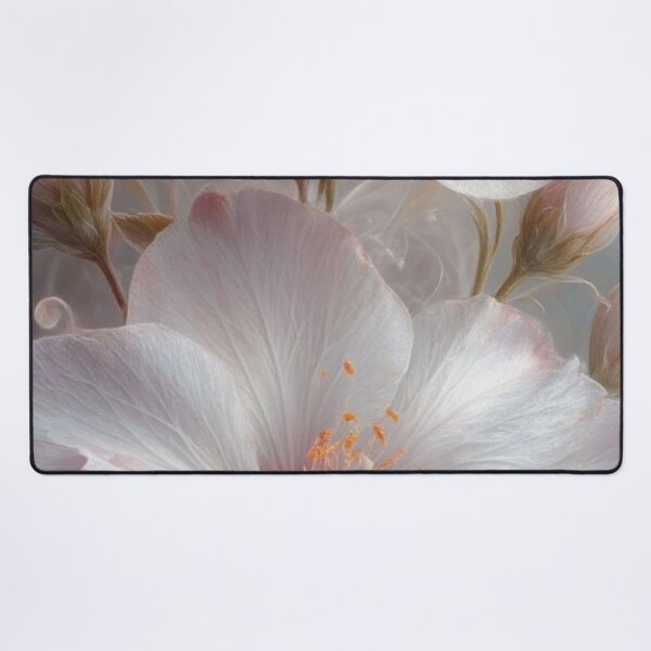 Item preview, Delicate Soft Pink Hibiscus Blossoms — Elegant Floral Art designed and sold by LYAN-STORE.