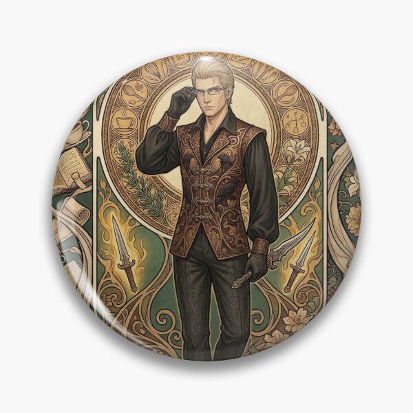 Item preview, Ignis in the style of Alphonse Mucha designed and sold by Solace Sparkles.