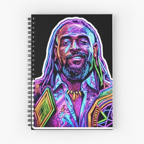 Item preview, Oba femi Neon Reggae Legend Colorful Music Portrait designed and sold by ExploreAura Studio.