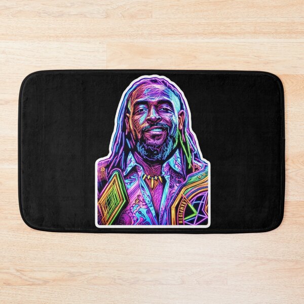 Item preview, Oba femi Neon Reggae Legend Colorful Music Portrait designed and sold by ExploreAura Studio.